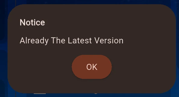 The Player reports Already The Latest Version